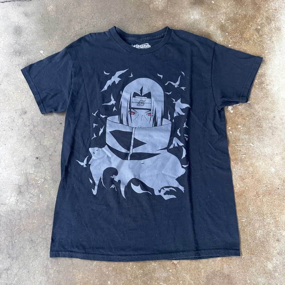 Ripple Junction Naruto T Shirt Mens M Black Excellent Itachi Uchiha Graphic Tee
